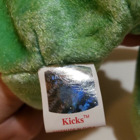 Ty Beanie Babies KICKS Soccer Football Bear - Picture 8 of 9